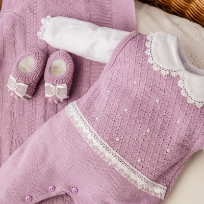  Saída de maternidade Mel - Lilás 